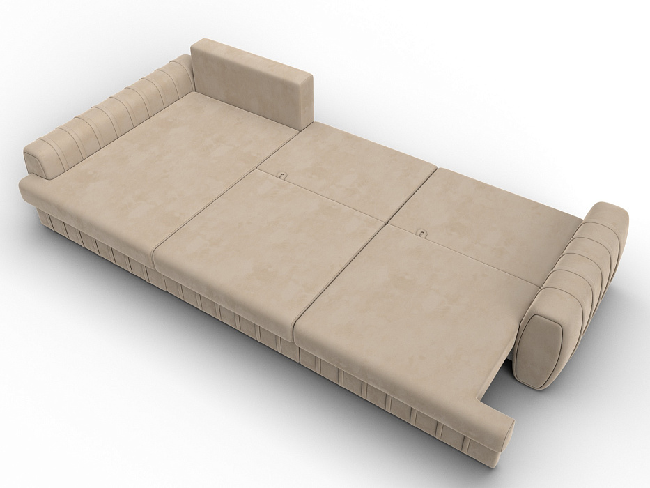 Диван угловой Лига-057 НПБ Лонг угол левый (seven 729 бежевый)