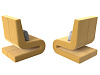 Кресло Волна (2 шт.) (желтый)