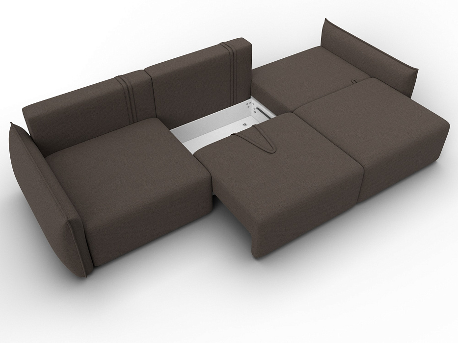 Диван прямой Лига-051 НПБ Лонг (амур 05 коричневый)