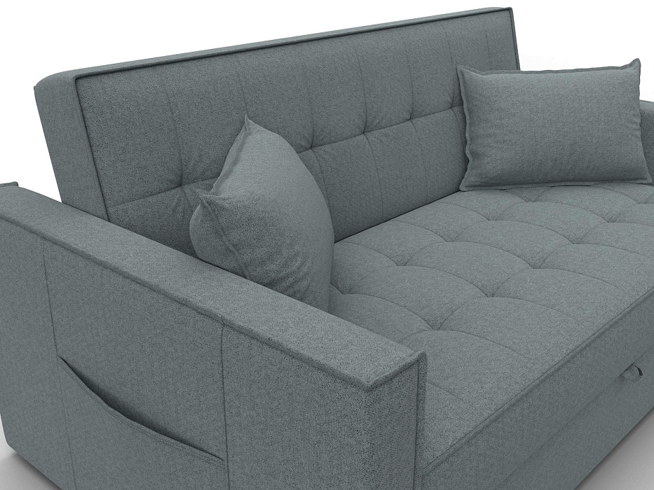 Диван прямой Лига-104 (140) (амур 07 серый)