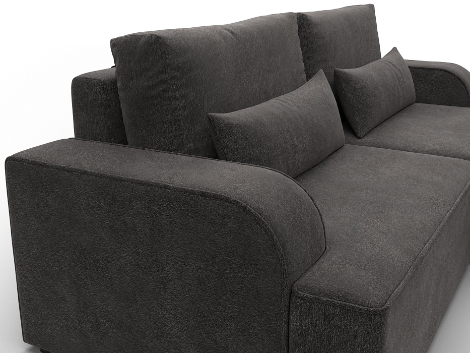 Диван угловой Лига-120 угол правый (laim 10 темно-коричневый)