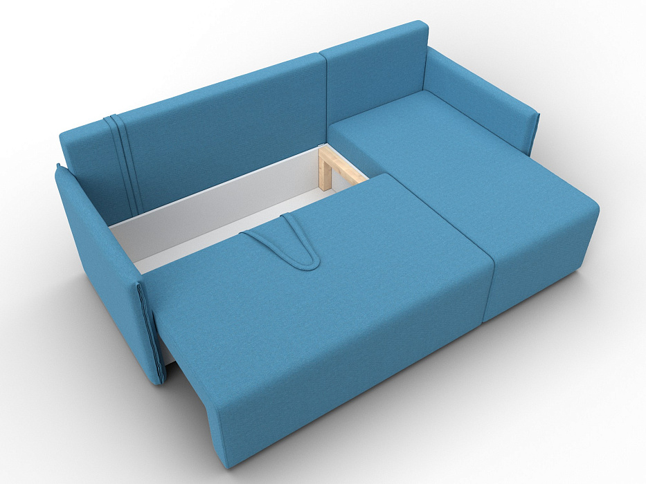 Диван угловой Лига-124 угол универсальный (амур 10 голубой)