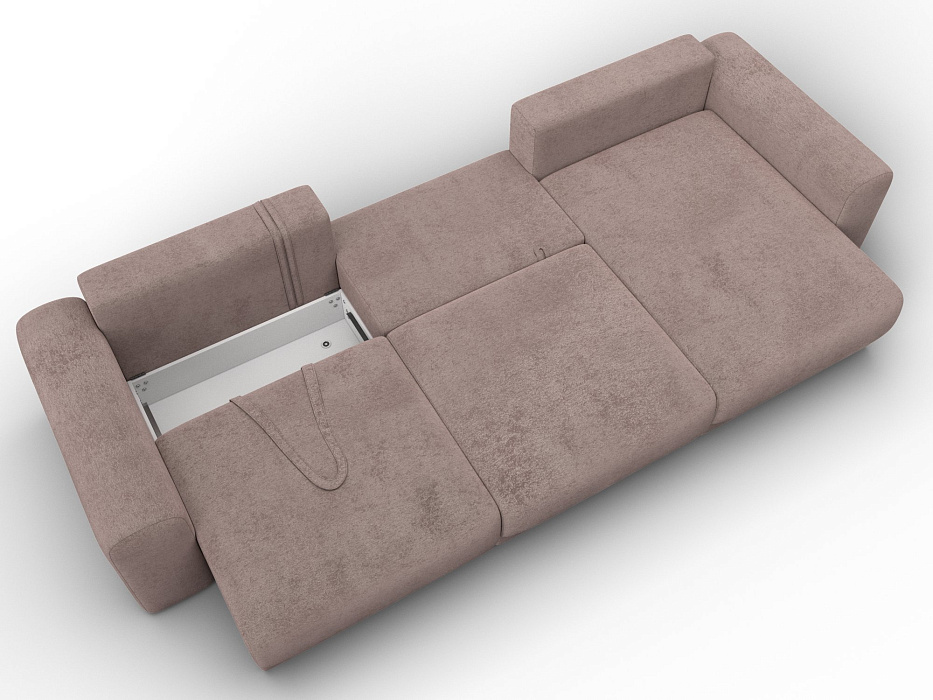 Диван угловой Лига-056 НПБ Лонг угол универсальный (tower 05 бежевый)