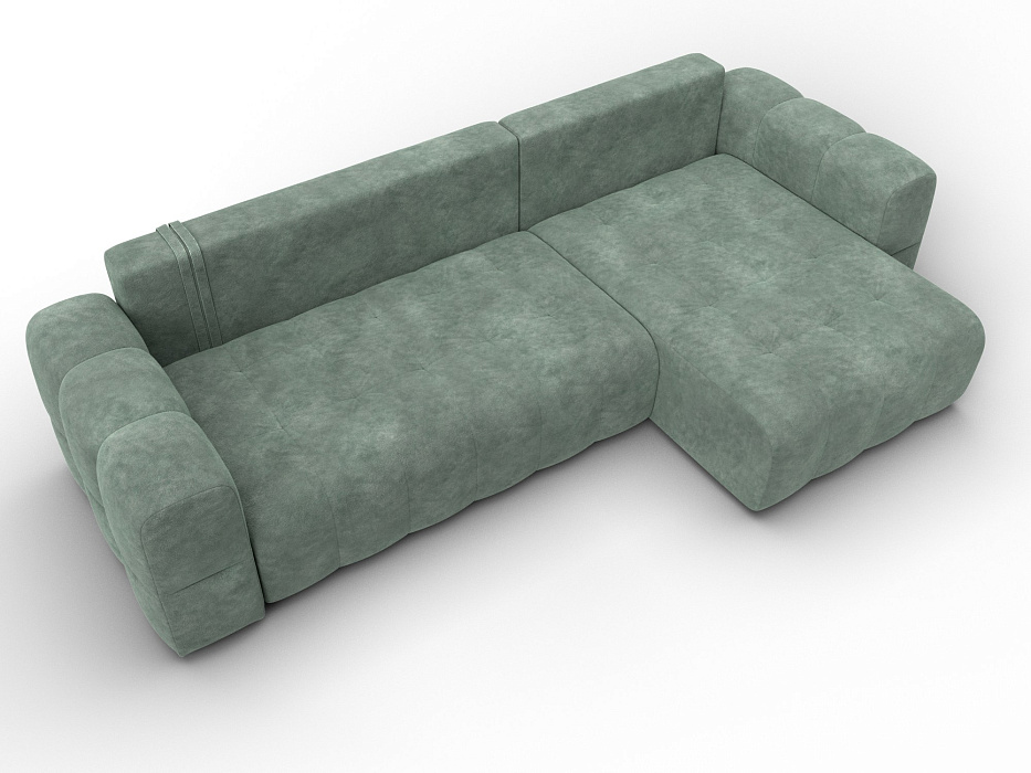 Диван угловой Лига-110 НПБ угол универсальный (brut 08 зеленый)