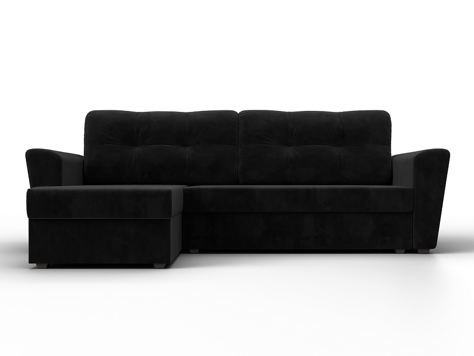 Диван угловой Амстердам Лайт левый угол (seven 35 черный)