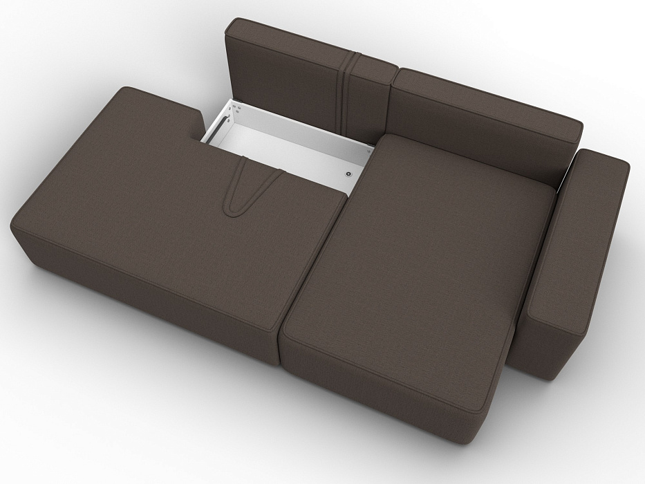 Диван угловой Лига-079 угол правый (амур 05 коричневый)