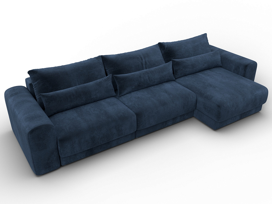 Диван угловой Лига-056 НПБ Лонг угол универсальный (tower 13 синий)