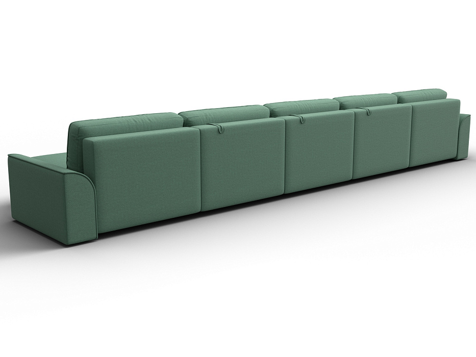 Диван П-образный Лига-048 НПБ МегаЛонг (амур 11 зеленый)