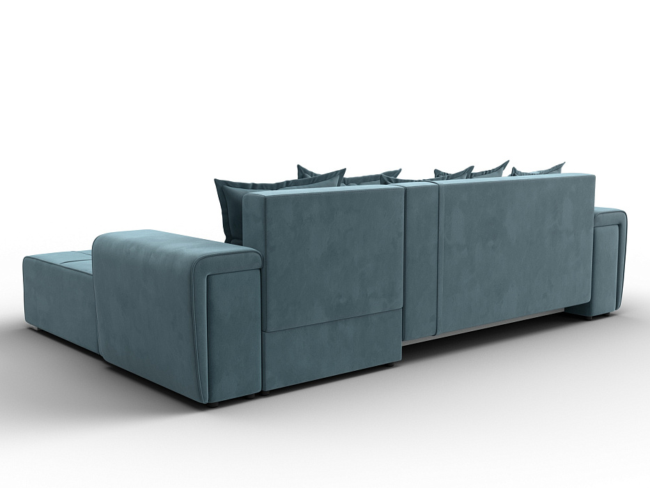 Диван угловой Лига-121 правый угол (seven 113 бирюзовый)