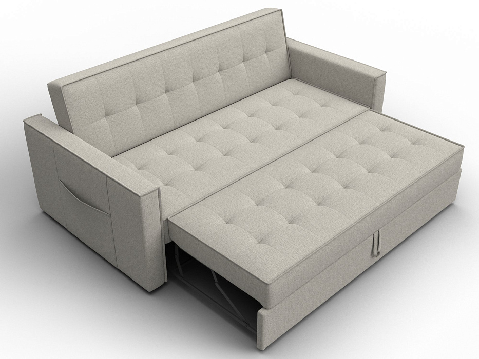 Диван прямой Лига-104 (160) (амур 02 бежевый)