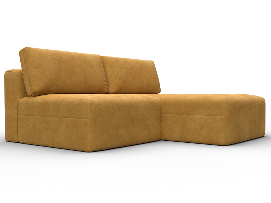 Диван угловой модульный Лига-060 НПБ угол универсальный (brut 10 желтый)