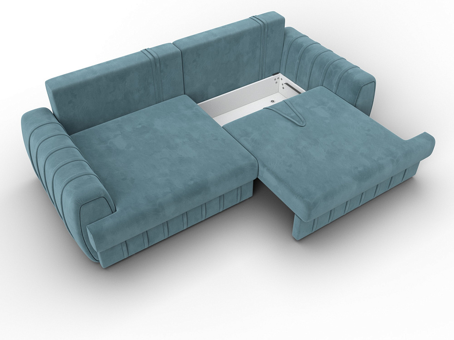 Диван прямой Лига-057 НПБ (seven 113 бирюзовый)