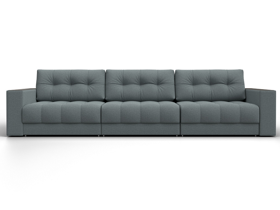 Диван прямой с декором Лига-049 НПБ Лонг (амур 07 серый)