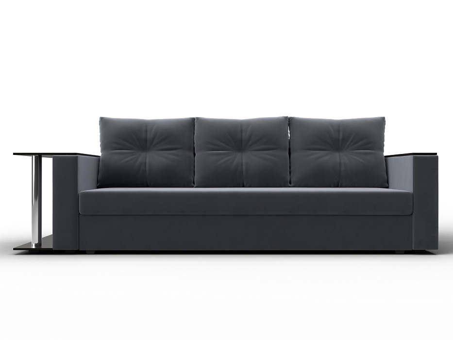 Диван прямой Атланта со столом слева (seven 17 серый)