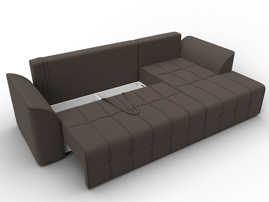 Диван угловой Лига-113 угол правый (амур 05 коричневый)