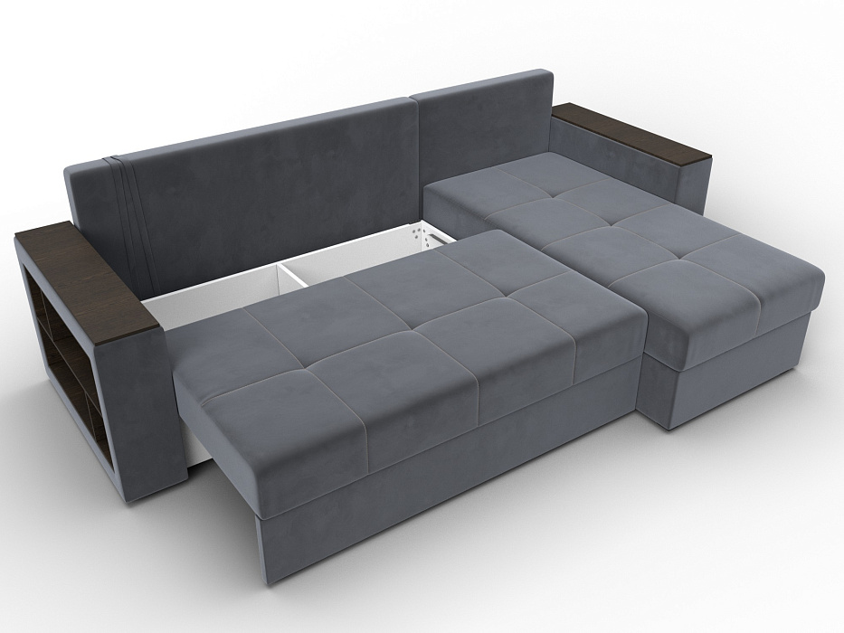 Диван угловой Дубай Лайт угол универсальный (seven 17 серый)