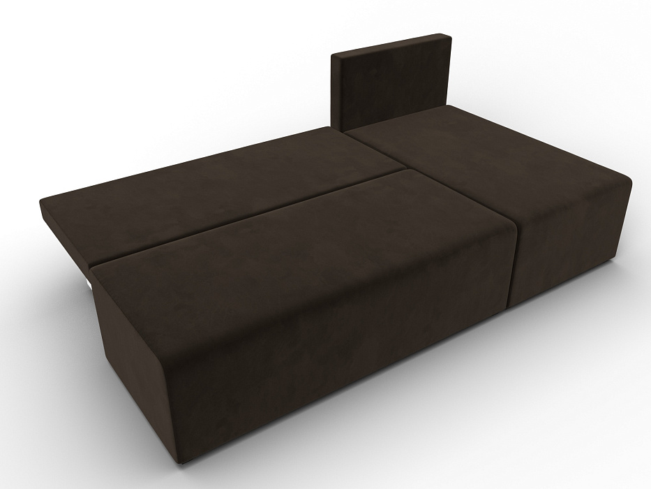 Диван угловой Поло правый угол (коричневый)