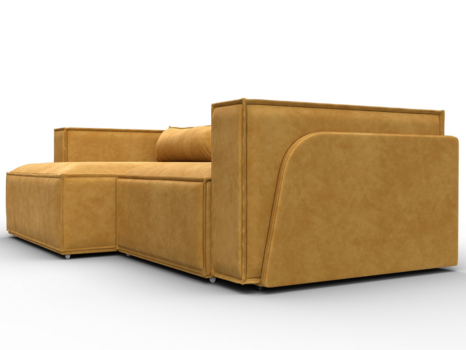 Диван угловой Лига-061 угол левый (brut 10 желтый)