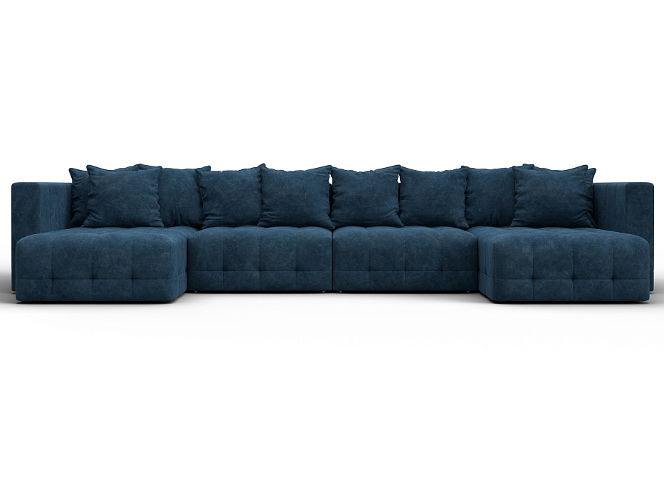 Диван П-образный Лига-052 НПБ Лонг (brut 11 синий)