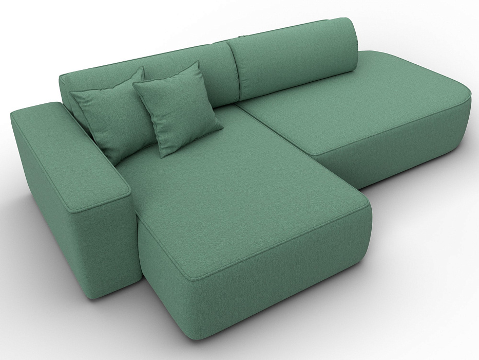 Диван угловой Лига-065 БП угол левый (амур 11 зеленый)