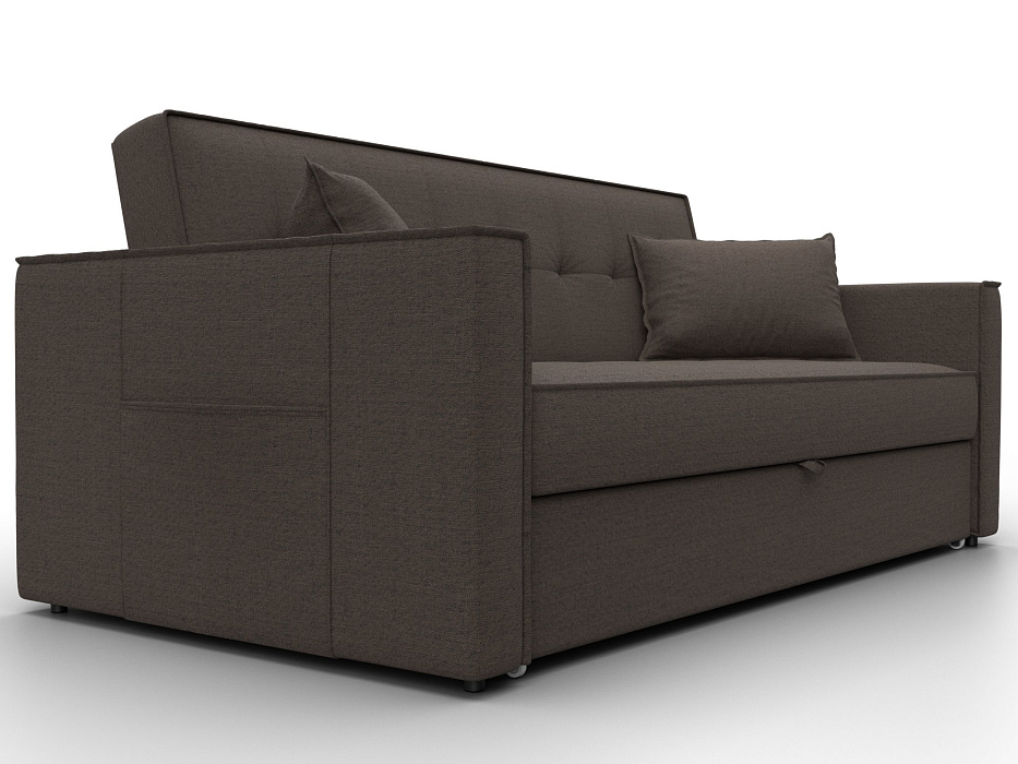 Диван прямой Лига-104 (160) (амур 05 коричневый)