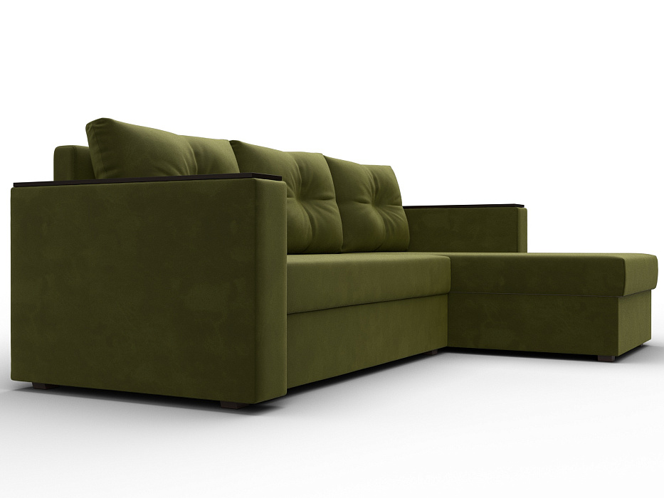 Диван угловой Атланта без стола универсальный угол (зеленый)