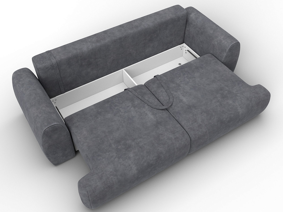 Диван прямой Лига-115 НПБ (brut 16 темно-серый)