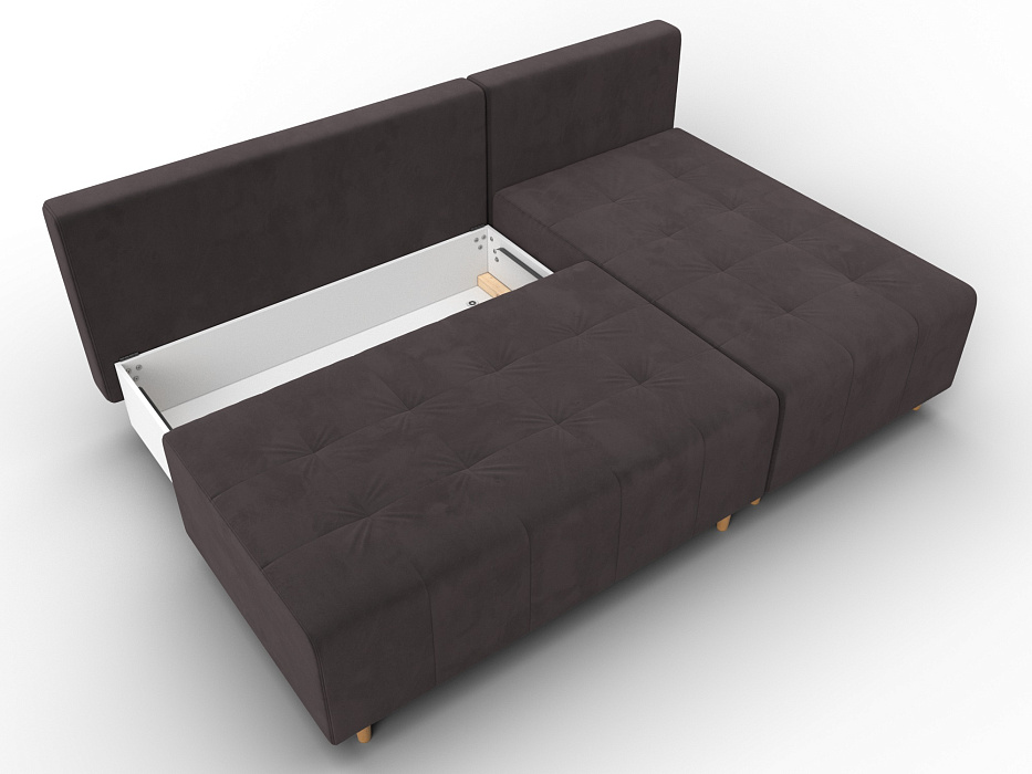 Диван угловой Лига-102 угол универсальный (seven 727 коричневый)