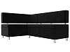 Диван кухонный угловой Стайл левый угол (черный)