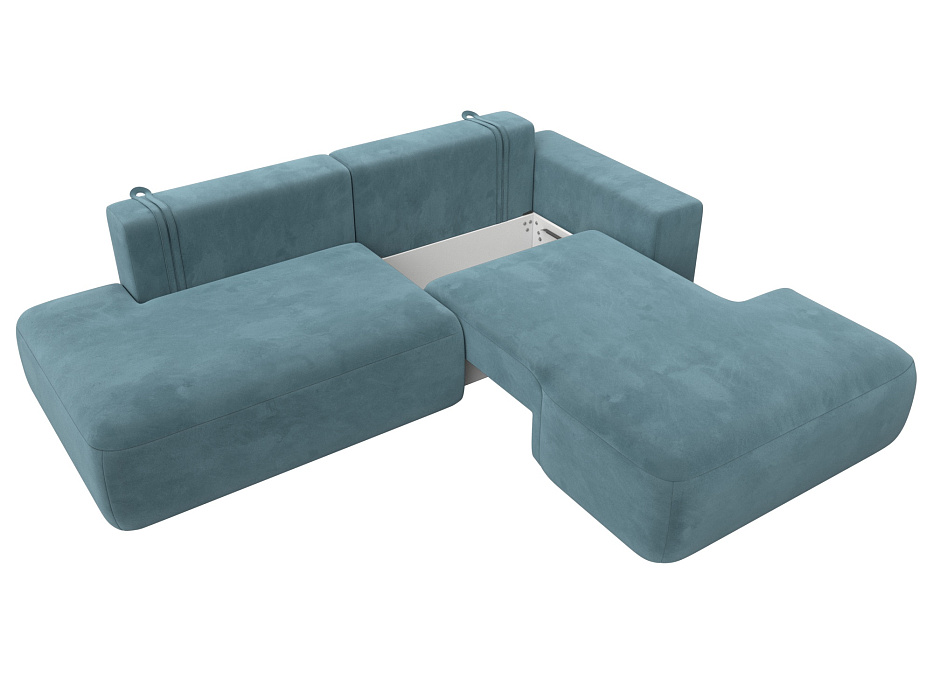 Диван угловой Лига-036 НПБ Модерн правый угол (бирюзовый)