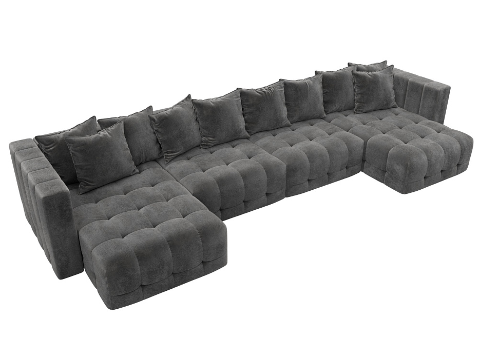 Диван П-образный Лига-052 НПБ Лонг (tower 10 серый)