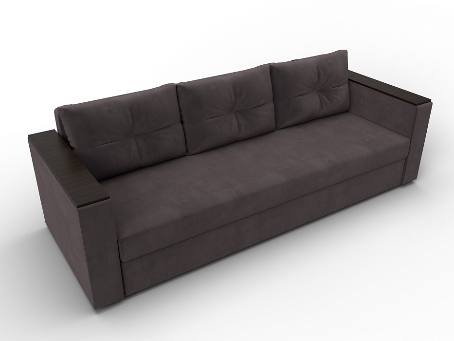 Диван прямой Атланта без стола (seven 727 коричневый)