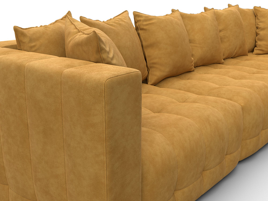 Диван прямой Лига-052 НПБ Лонг (brut 10 желтый)