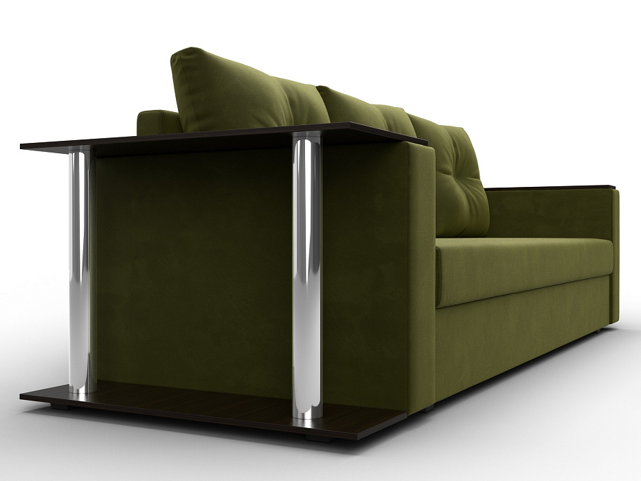 Диван прямой Атланта со столом слева (зеленый)