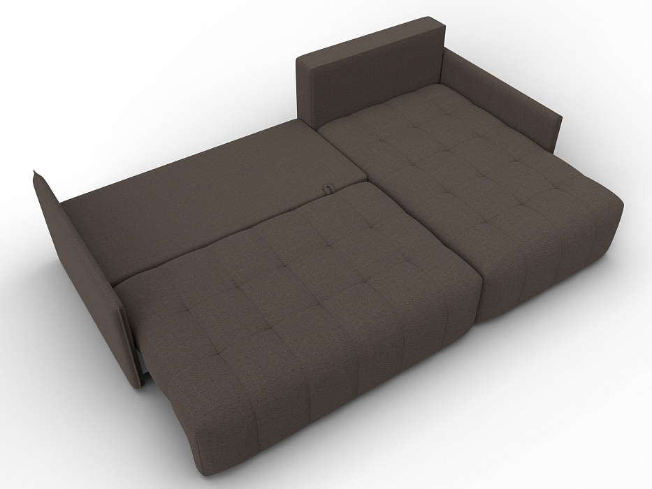 Диван угловой Лига-054 НПБ угол универсальный (амур 05 коричневый)