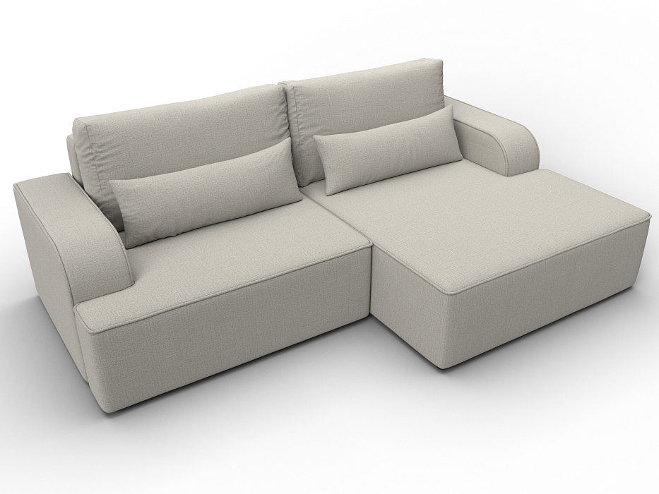 Диван угловой Лига-120 угол правый (амур 02 бежевый)