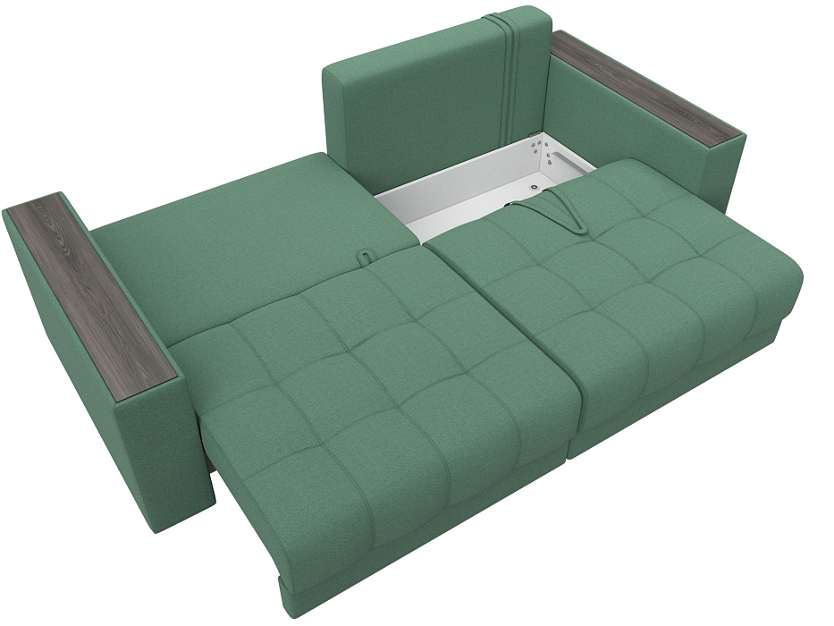 Диван прямой с декором Лига-049 НПБ (амур 11 зеленый) Диван прямой с декором Лига-049 НПБ (амур 11 зеленый)