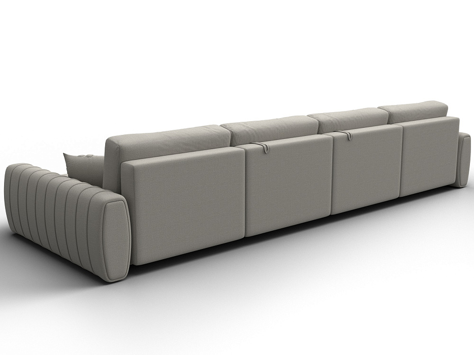 Диван П-образный Лига-057 НПБ Лонг (амур 02 бежевый)