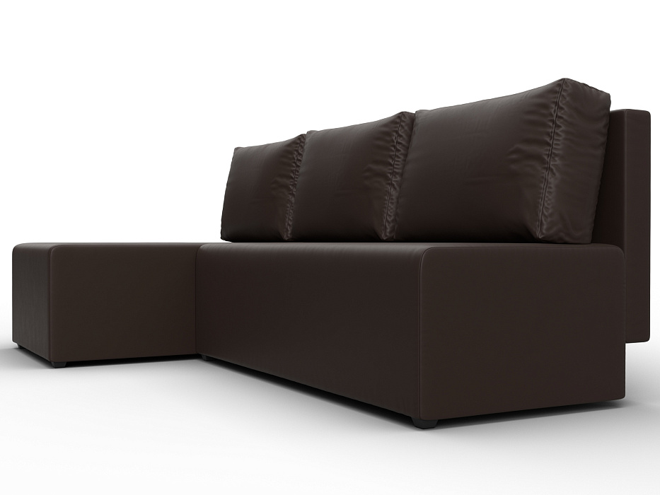 Диван угловой Поло левый угол (коричневый)