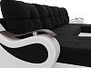 П-образный диван Меркурий (черный\белый)