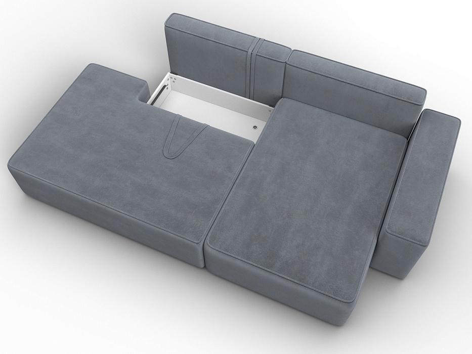 Диван угловой Лига-079 угол правый (tower 10 серый)