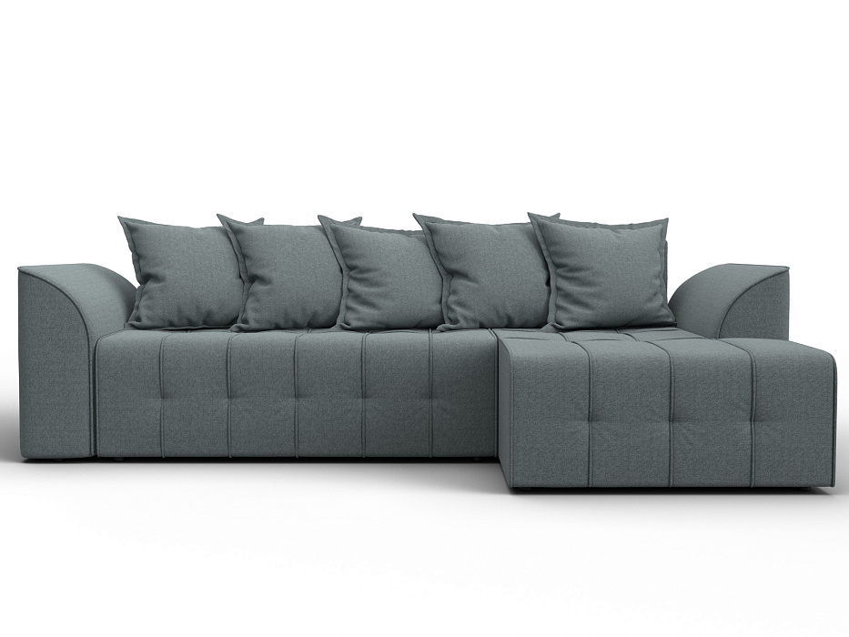 Диван угловой Лига-113 угол правый (амур 07 серый)