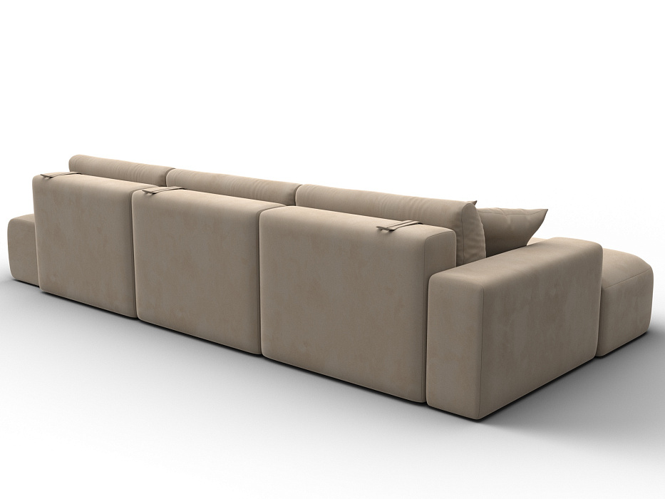 Диван угловой Лига-036 НПБ Модерн Лонг левый угол (seven 729 бежевый)