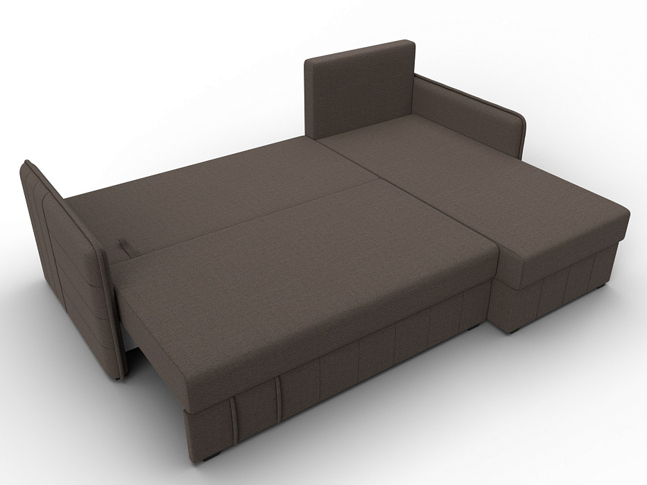 Диван угловой Слим угол универсальный (амур 05 коричневый)