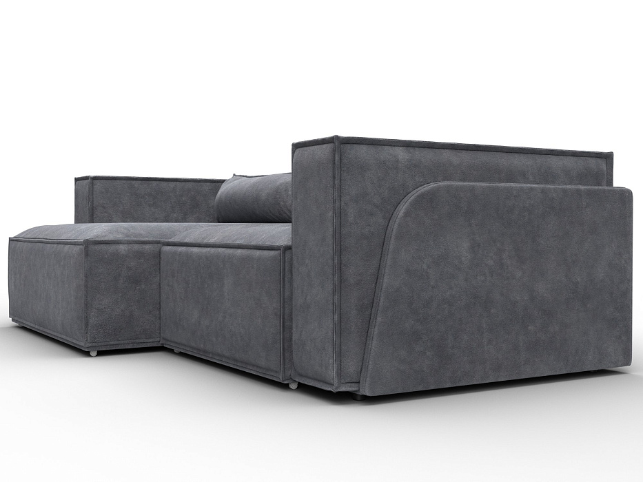 Диван угловой Лига-061 угол левый (brut 16 темно-серый)