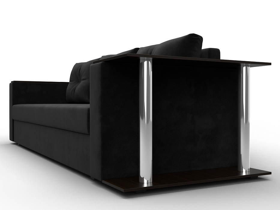 Диван прямой Атланта со столом справа (seven 35 черный)