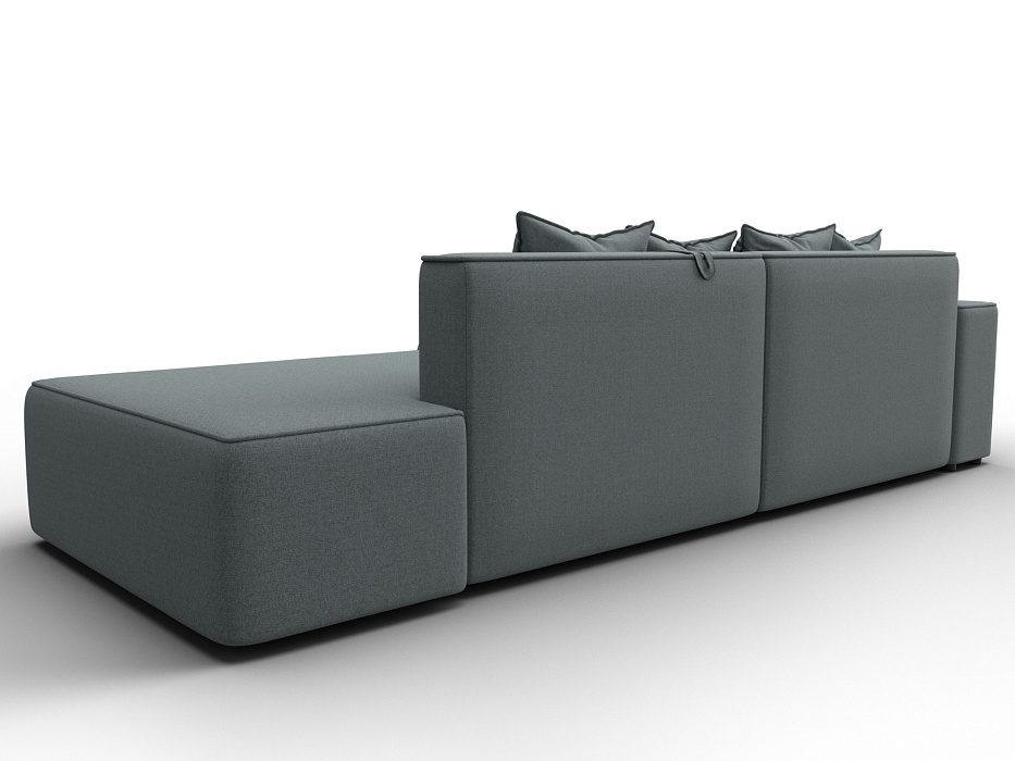 Диван угловой Лига-079 угол левый (амур 07 серый)