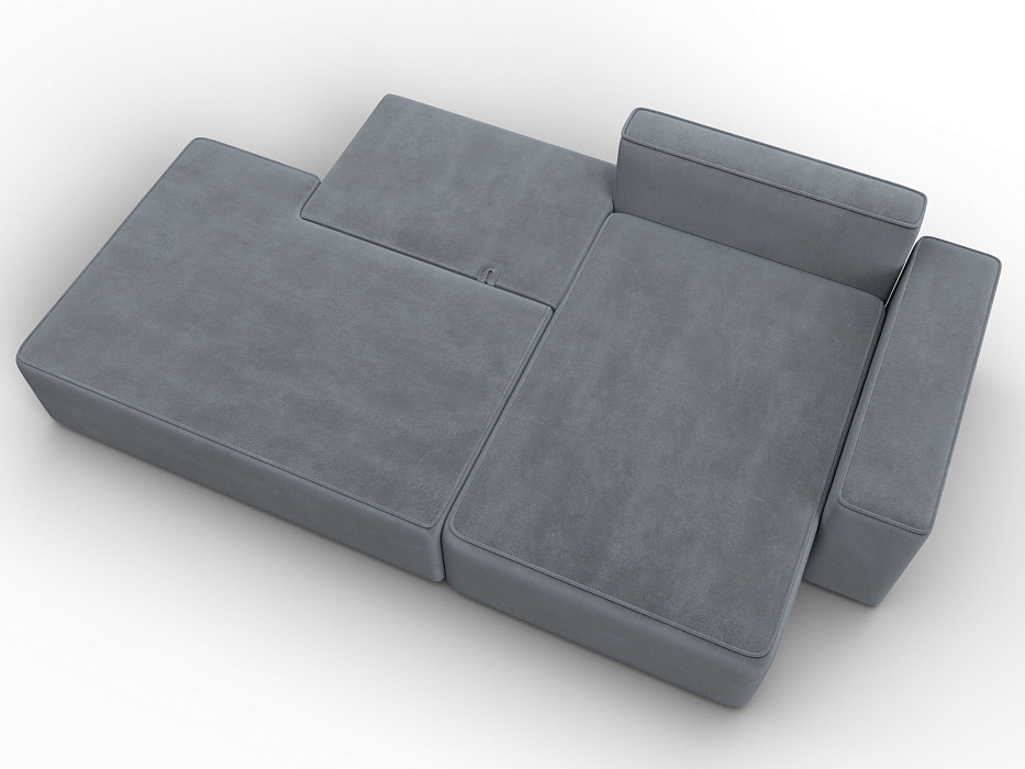 Диван угловой Лига-079 угол правый (tower 10 серый)