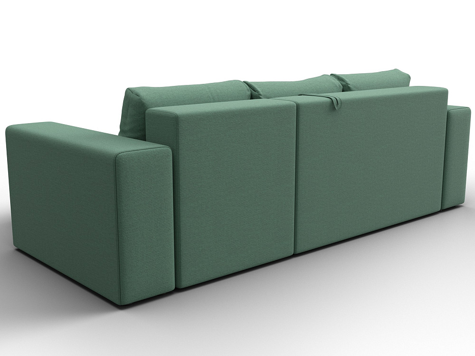 Диван угловой Лига-076 угол универсальный (амур 11 зеленый)