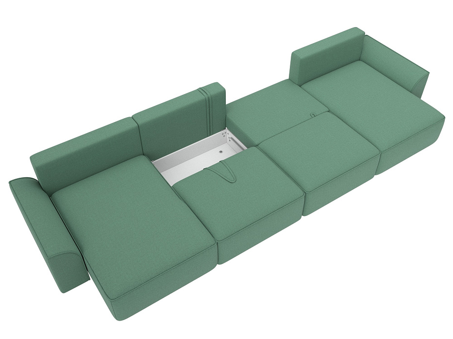 Диван П-образный Лига-048 НПБ лонг (амур 11 зеленый) Диван П-образный Лига-048 НПБ лонг (амур 11 зеленый)